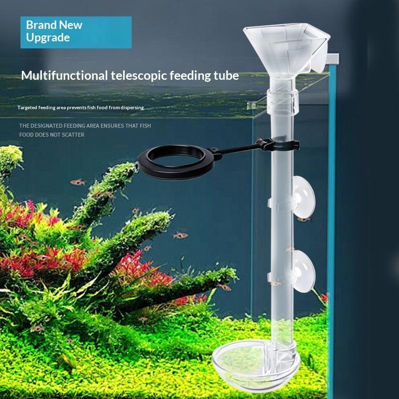 Planted Aquarium Youtube - Tubo de alimentação telescópico para aquário,