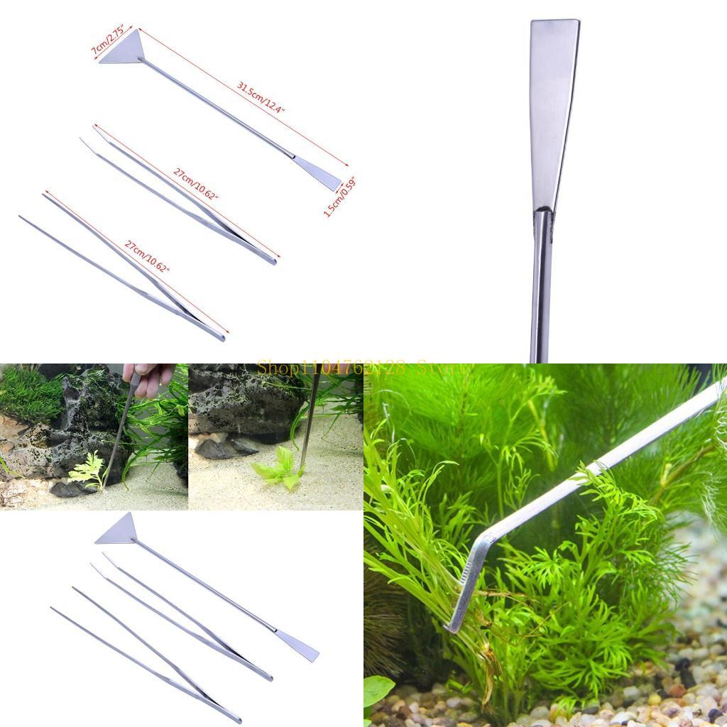 Planted Aquarium Starter Kit - ferramentas limpeza aço inoxidável, 3 pacotes,