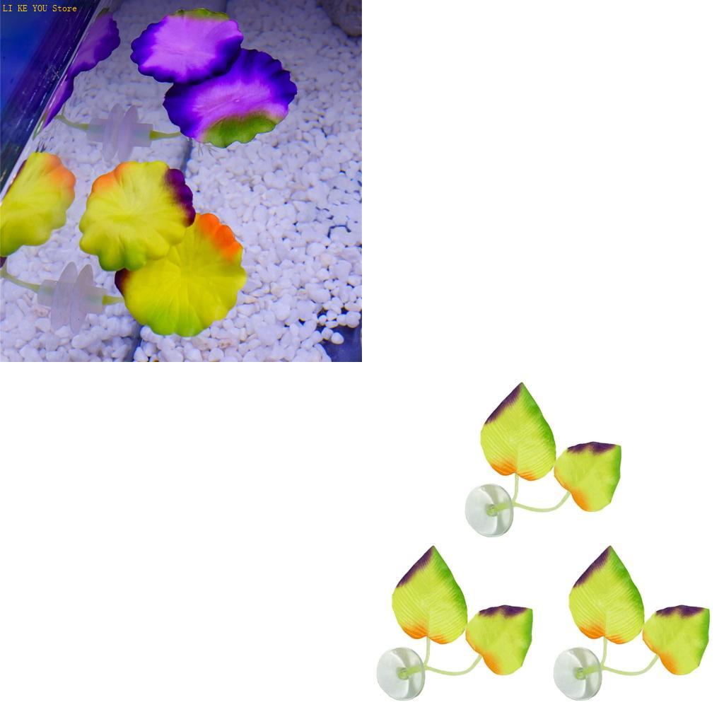Aquarium Planted Background - W3je 3 pçs artificial colorido planta