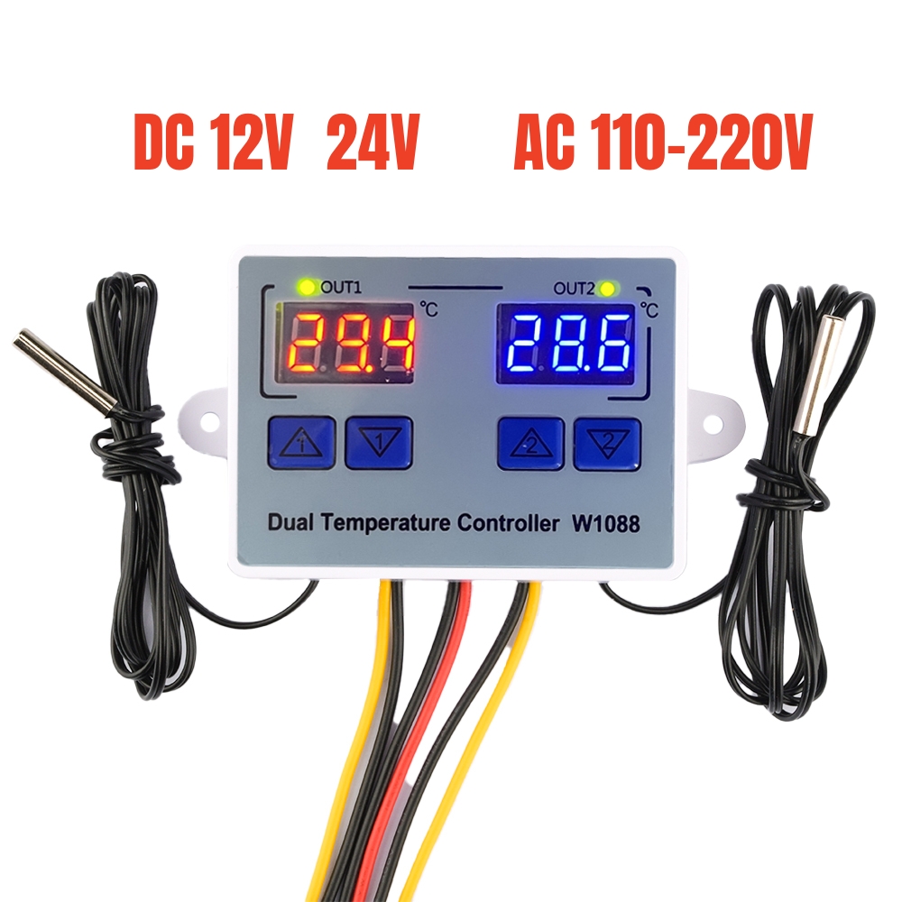 Planted Aquarium Temperature - W1088 duplo led digital sensor de