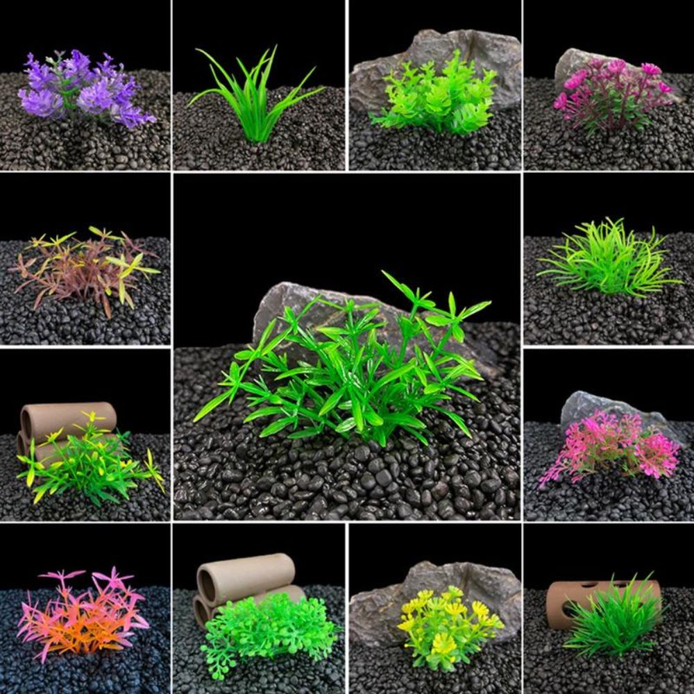 Planta Artificial de Plástico  - Aquarium Planted Background avaliação e preço