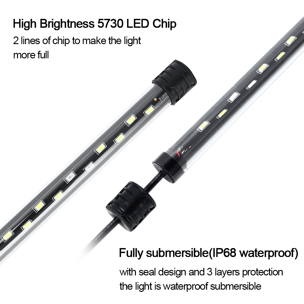 Luz de aquário led planta cres - Aquarium Plant Growth Light avaliação e preço
