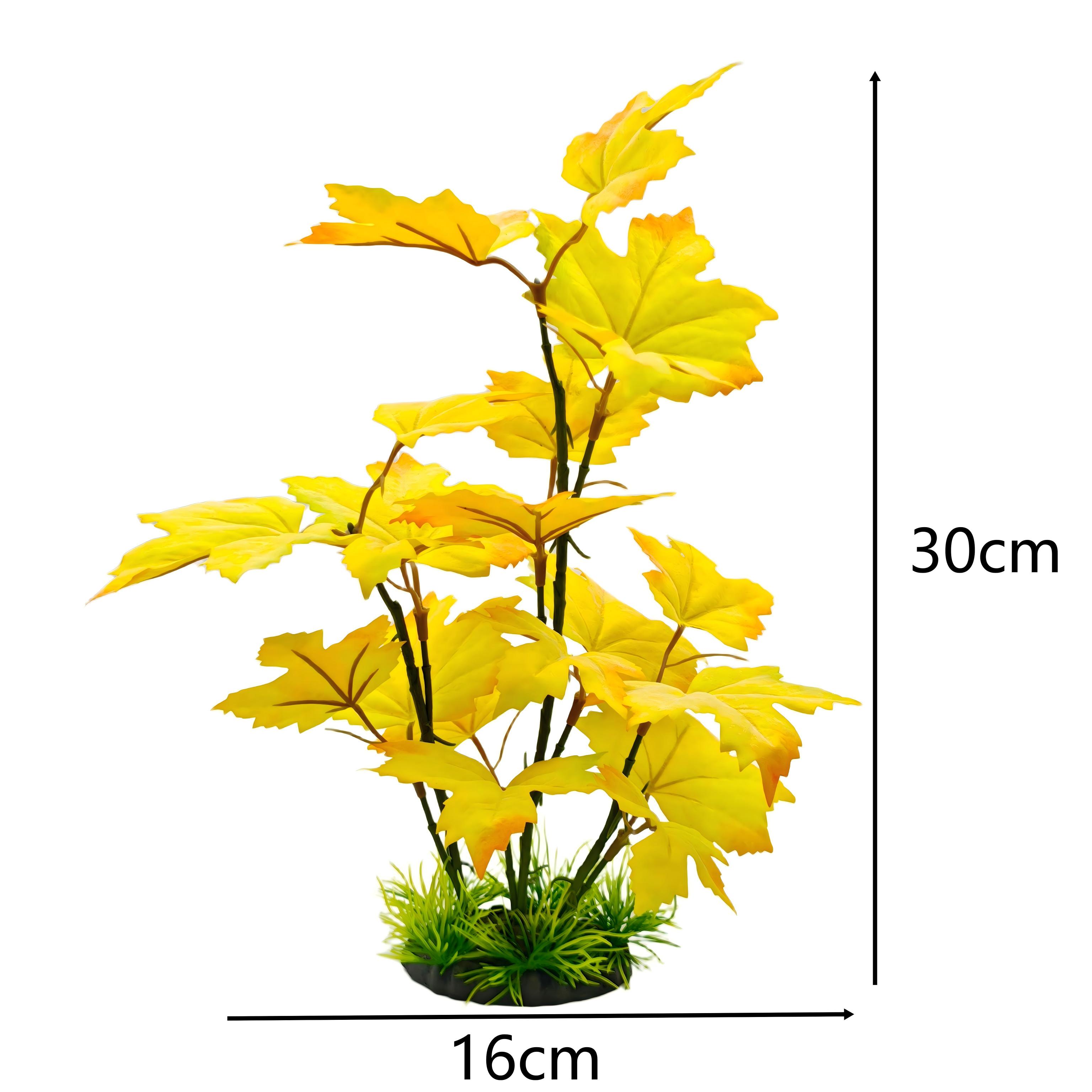 Folhas Artificiais de 30cm par - Aquarium Plant Yellowing avaliação e preço
