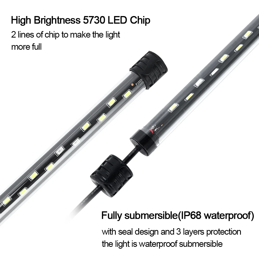 58cm luz de aquário led planta - Aquarium Plant Growth Light avaliação e preço