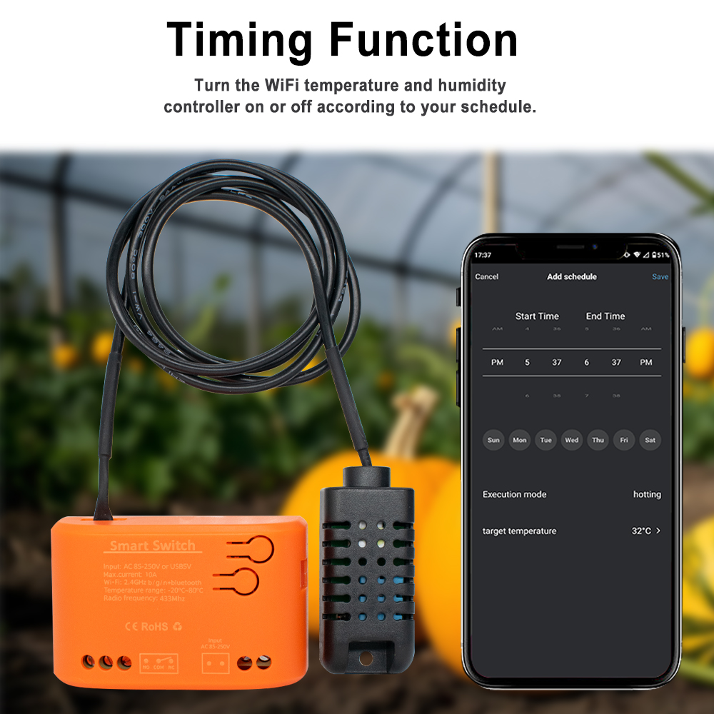 Tuya wifi sensor de umidade te - Planted Aquarium Temperature avaliação e preço
