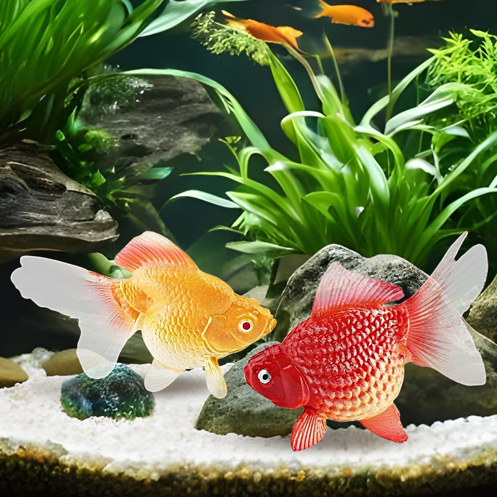 Peixe dourado falso, 2 peças/c - Aquarium Plant Yellowing avaliação e preço