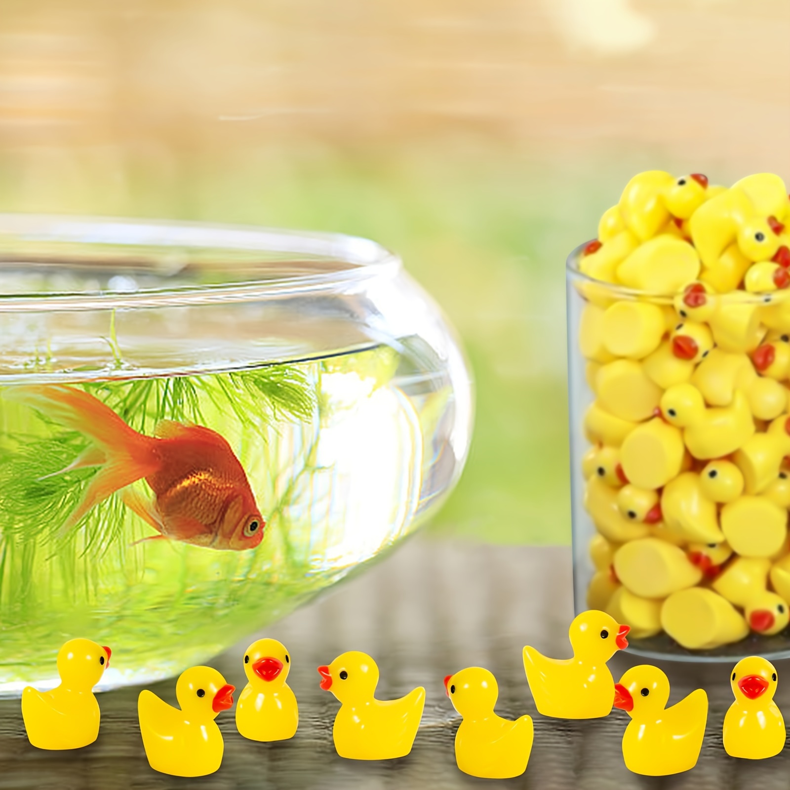 1000pc resina patos em miniatu - Aquarium Plant Yellowing avaliação e preço