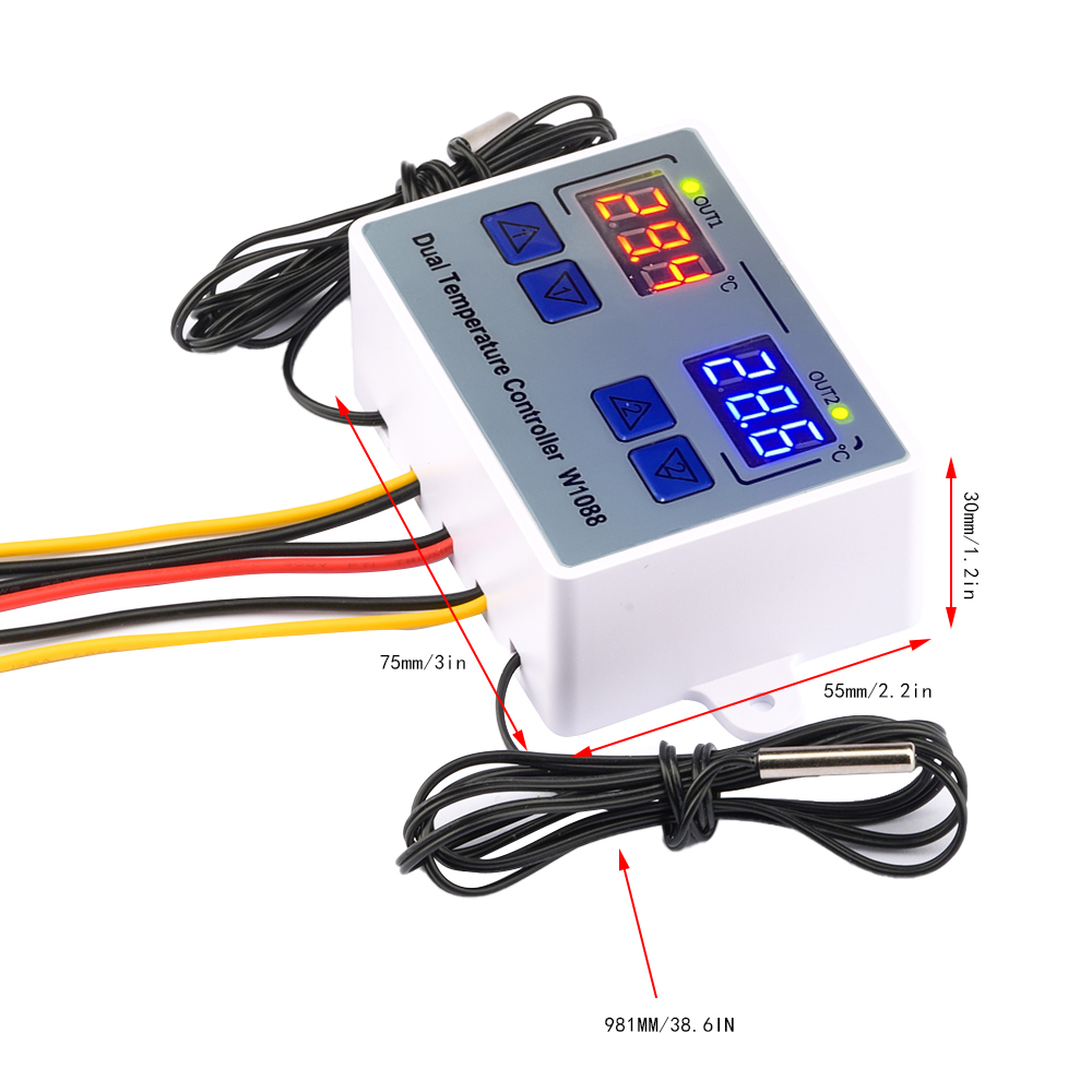 W1088 duplo led digital sensor - Planted Aquarium Temperature avaliação e preço
